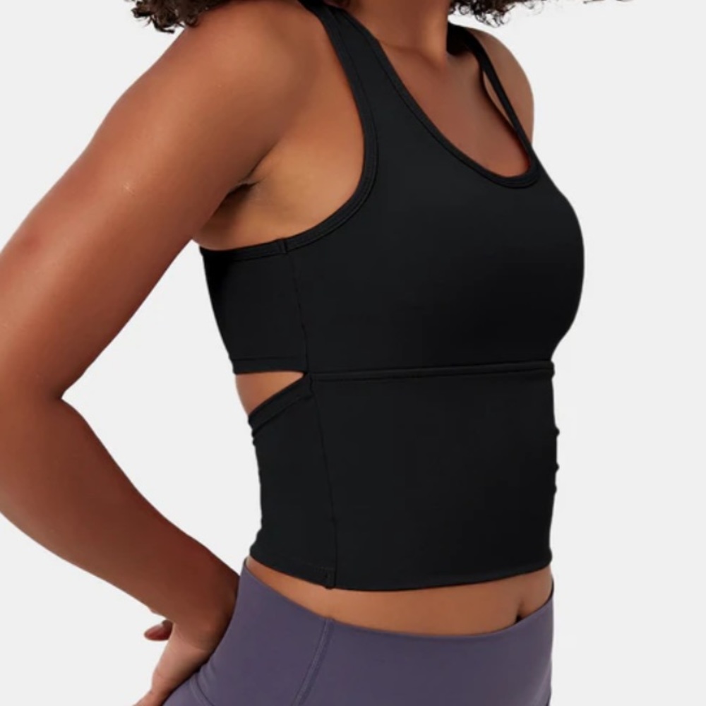 NWT Halara In My Feels Cloudful® U Neck Racerback Cut Out Yoga Tank Top